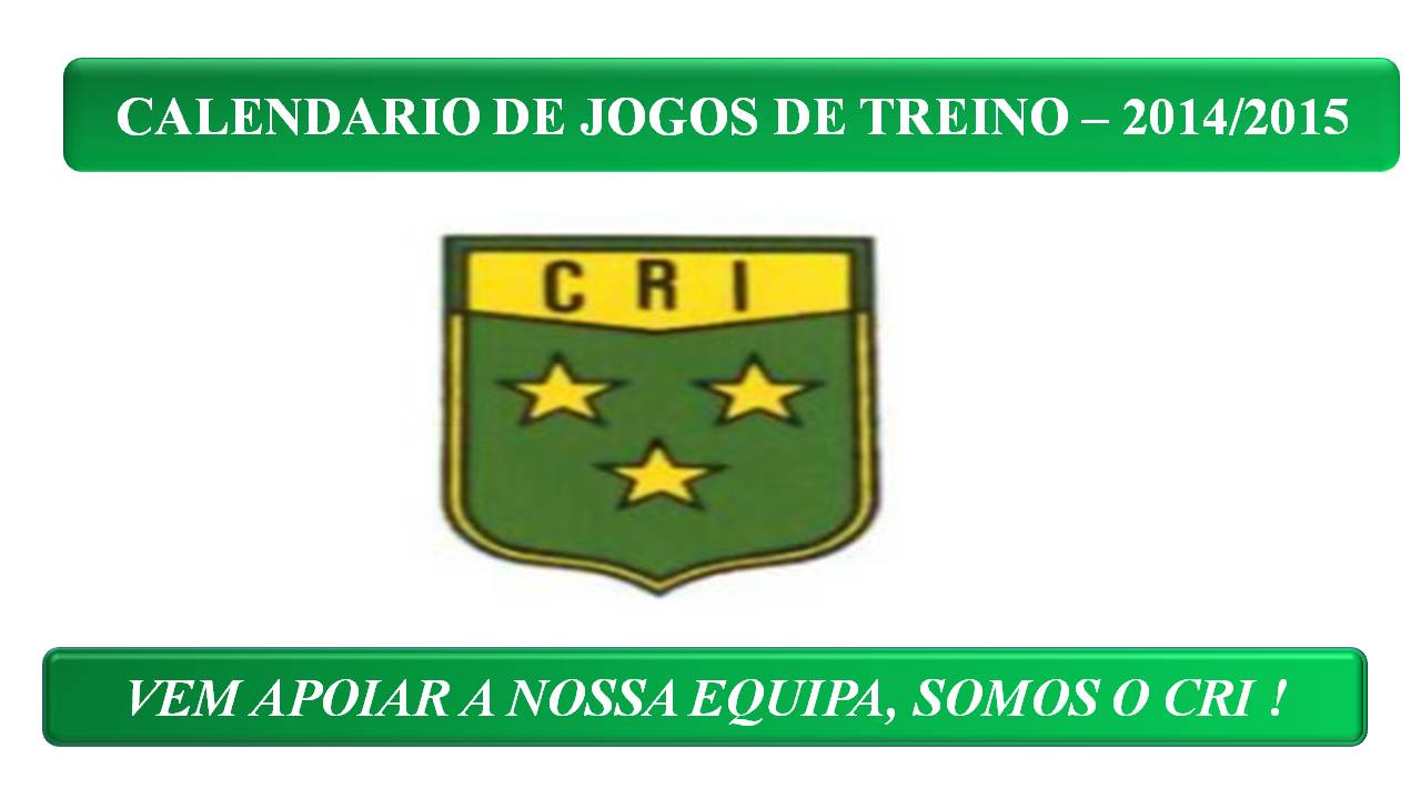 calendario jogos de treino